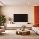 نمونه کار پذیرای مسکونی پشت تلوزییون